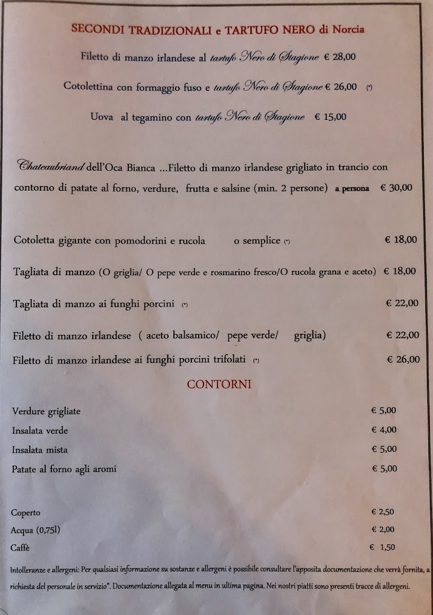 Menu Ristorante Oca Bianca Modena-2
